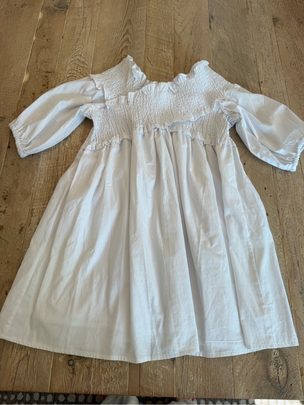 Banda Women’s White Smocked Off-Shoulder Dress / Tunic PM